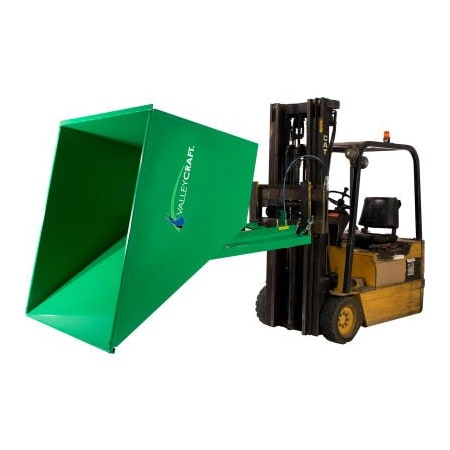 Valley Craft Valley Craft Hydraulic Powered Self-Dumping Hopper, 2 Cu. Yd., 2,000 Lb. Cap., Green F89141